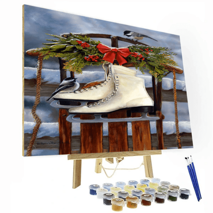 Winter Sports Paint By Number Painting Set