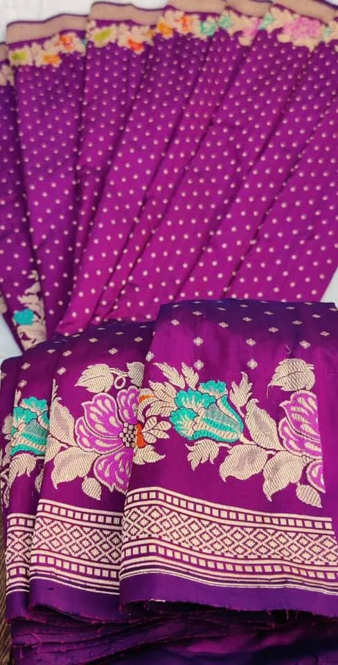 Beneres Katan Purple Saree