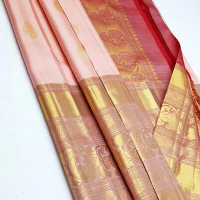 Pure 2 gram gold zari Kanchivaram Saree