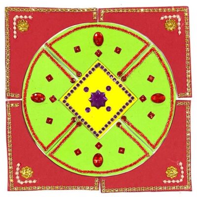 Artnbuff Galleria - Rangoli yellow green red