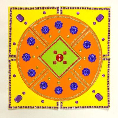 Artnbuff Galleria - Rangoli yellow orange green