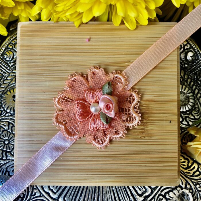 One Handmade Fabric lace Rakhi
