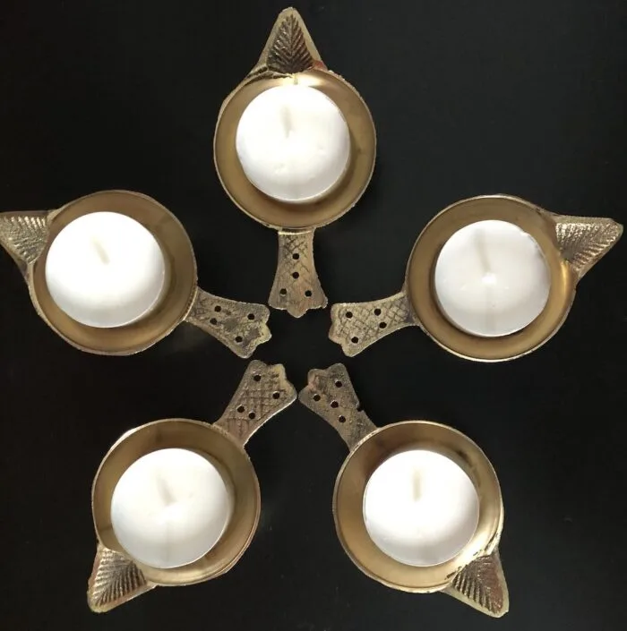 Traditional Brass Diya Oil lamp - Image 3