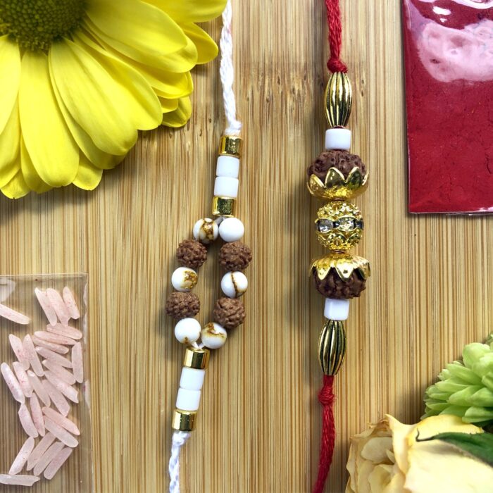 Set of 2 Bead Rakhi Threads