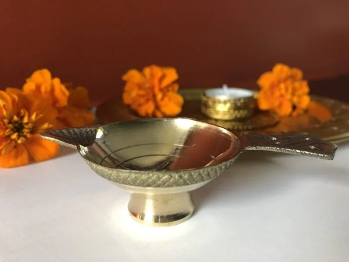 Traditional Brass Diya Oil lamp - Image 4