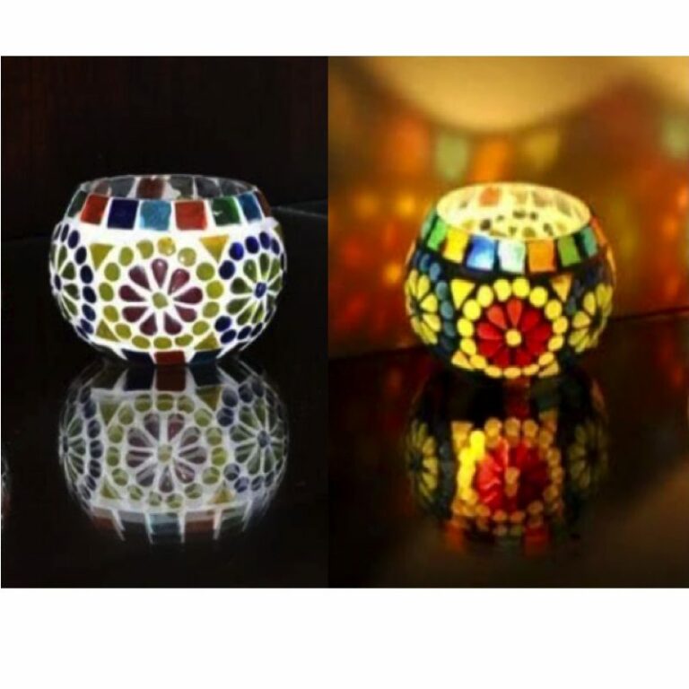 Glass Mosaic candle holder