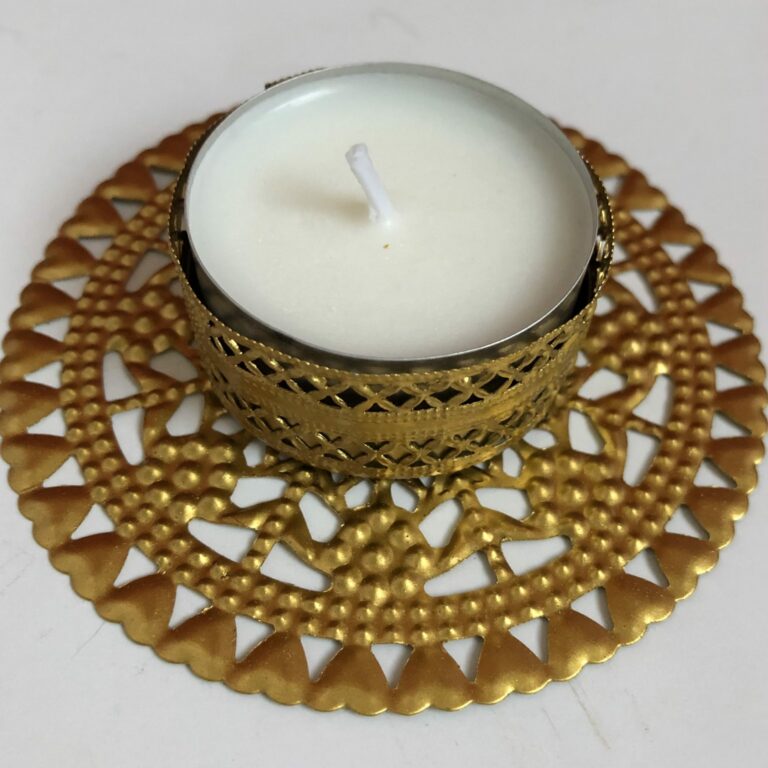 Golden Tea-light candle holder